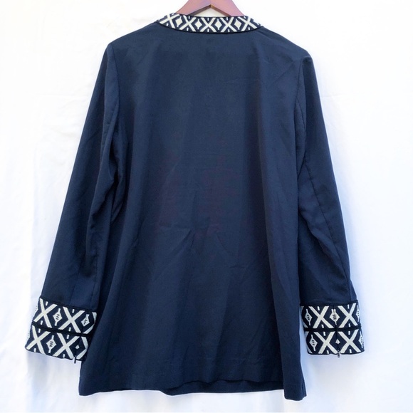 TORY BURCH | NAVY ARIANA TRIBAL EMBROIDERED TUNIC SIZE 10 - Picture 10 of 10